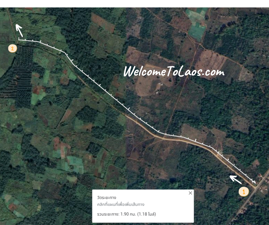 แผนที่ตาดม่วน แผนที่เส้นทางไป ตาดม่วน แบบไม่หลงทาง